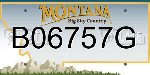 B06757G Montana License Plate