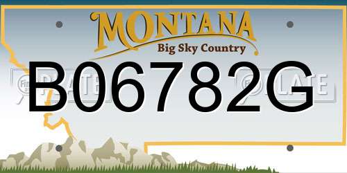 B06782G Montana License Plate