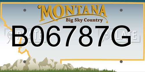 B06787G Montana License Plate