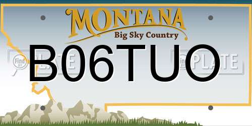 B06TUO Montana License Plate
