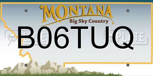B06TUQ Montana License Plate