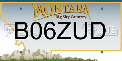 B06ZUD Montana License Plate