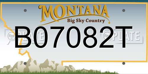 B07082T Montana License Plate