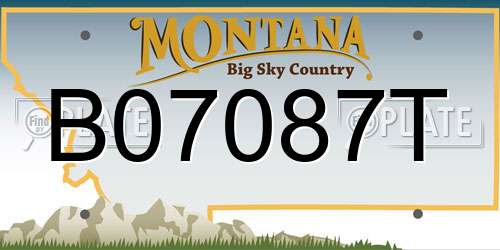 B07087T Montana License Plate