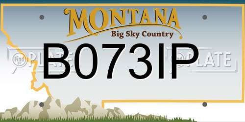 B073IP Montana License Plate