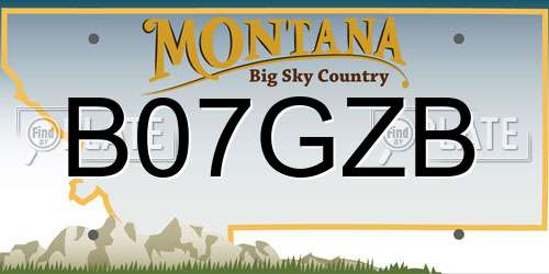 B07GZB Montana License Plate