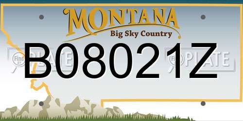 B08021Z Montana License Plate