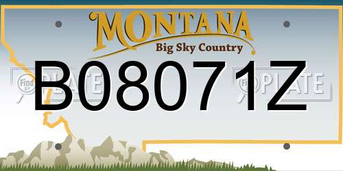 B08071Z Montana License Plate