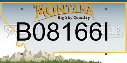 B08166I Montana License Plate