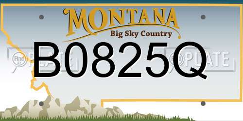 B0825Q Montana License Plate