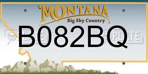 B082BQ Montana License Plate