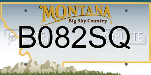 B082SQ Montana License Plate