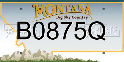 B0875Q Montana License Plate