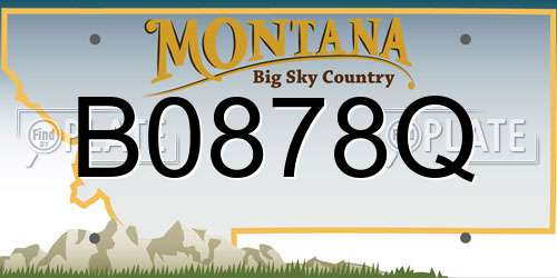 B0878Q Montana License Plate
