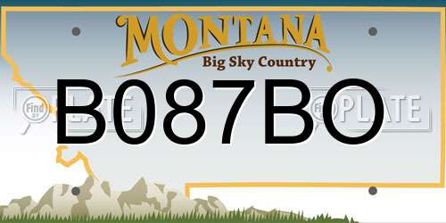 B087BO Montana License Plate