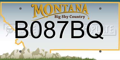 B087BQ Montana License Plate