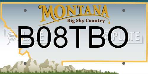 B08TBO Montana License Plate