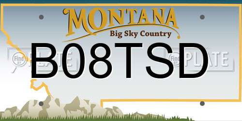 B08TSD Montana License Plate