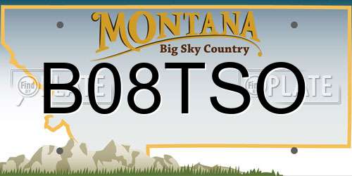 B08TSO Montana License Plate