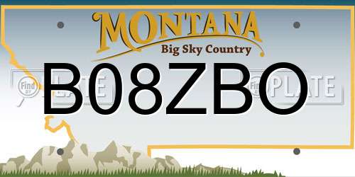 B08ZBO Montana License Plate