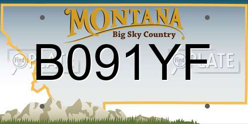 B091YF Montana License Plate
