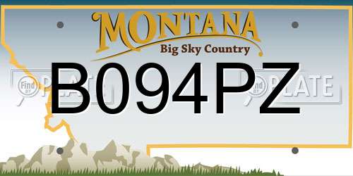 B094PZ Montana License Plate