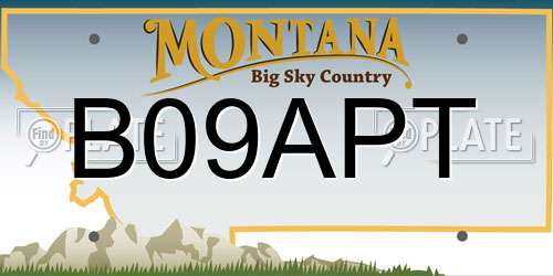 B09APT Montana License Plate