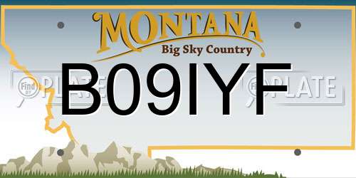 B09IYF Montana License Plate