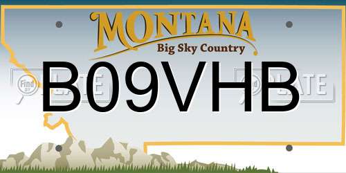 B09VHB Montana License Plate