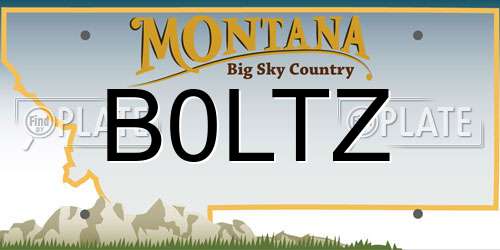 B0LTZ Montana License Plate