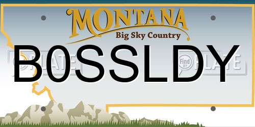 B0SSLDY Montana License Plate