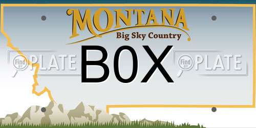 B0X Montana License Plate