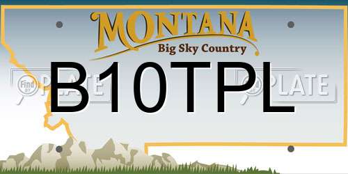 B10TPL Montana License Plate