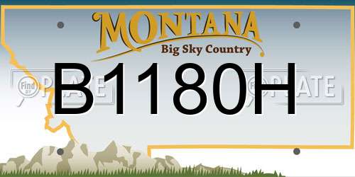 B1180H Montana License Plate
