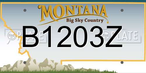 B1203Z Montana License Plate