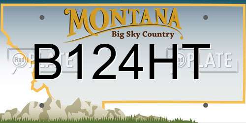 B124HT Montana License Plate