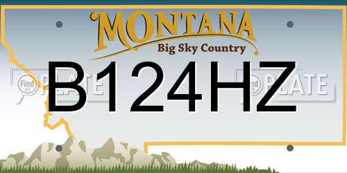 B124HZ Montana License Plate