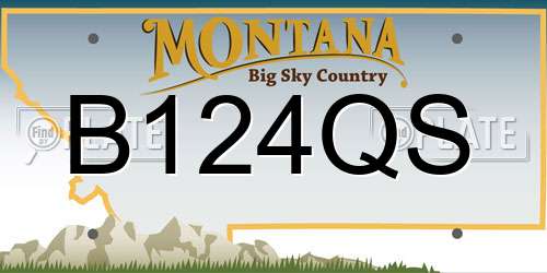 B124QS Montana License Plate