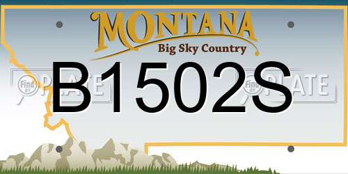 B1502S Montana License Plate