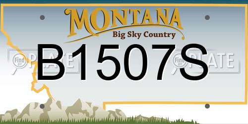 B1507S Montana License Plate
