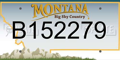 B152279 Montana License Plate