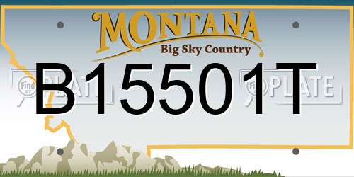 B15501T Montana License Plate