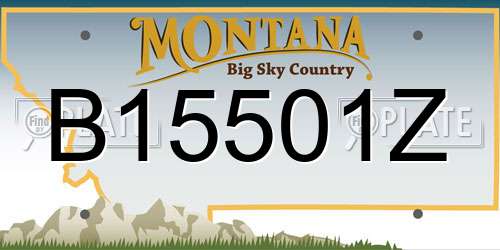 B15501Z Montana License Plate