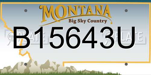 B15643U Montana License Plate