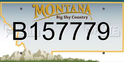 B157779 Montana License Plate