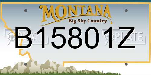 B15801Z Montana License Plate