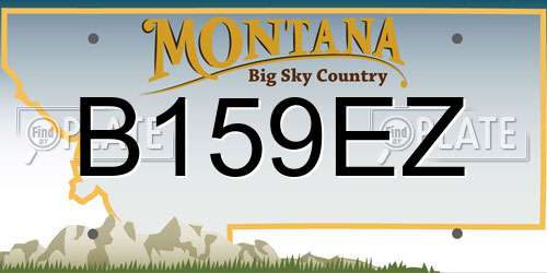 B159EZ Montana License Plate