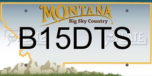 B15DTS Montana License Plate