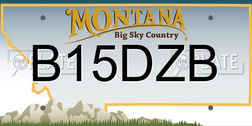 B15DZB Montana License Plate