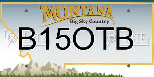 B15OTB Montana License Plate